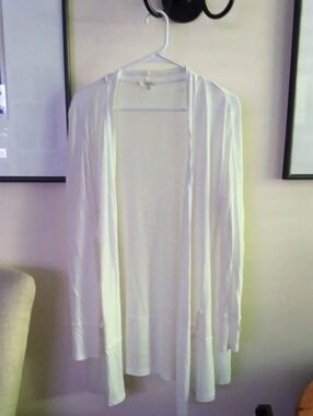 NZT NIC&ZOEWhite Open-Front Draped Cardigan
